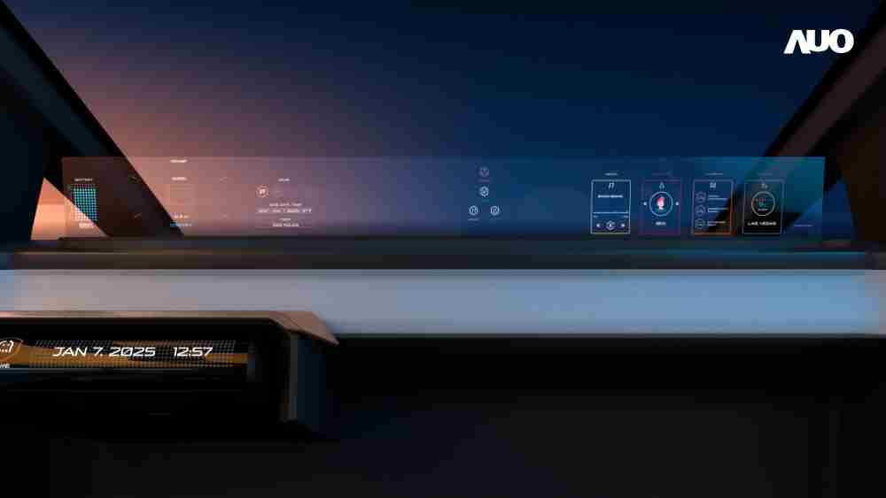 蓝狮在线无界透明显示接口(Horizon Image Glass)透过车运算方案整合仪表板、、、中控台及副驾显示器，，，，一体式全景呈现，，，提供乘用者清晰的前方视野、、、行车必要信息与娱乐功能